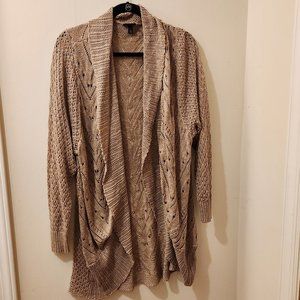 Torrid - Shawl Cardigan Sweater - Pointelle Tan - 2X